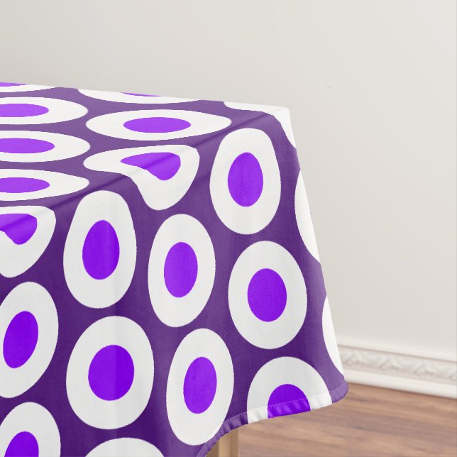 Nappe Motif géométrique à deux tons violet rétro amusant (In Situ)