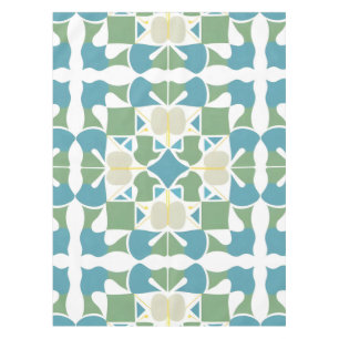 Nappe Motif géométrique Abstrait en vert et bleu