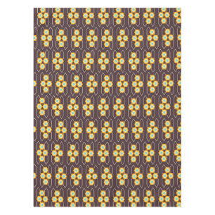 Nappe Motif géométrique avec hexagones orange et bleu