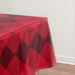 Nappe Motif géométrique diamant moderne sur nuances roug