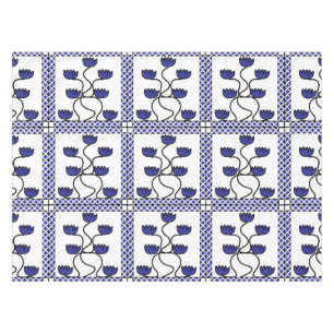 Nappe Motif géométrique Flore bleu asiatique persan