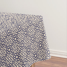 Nappe Motif géométrique marocain bleu islamique
