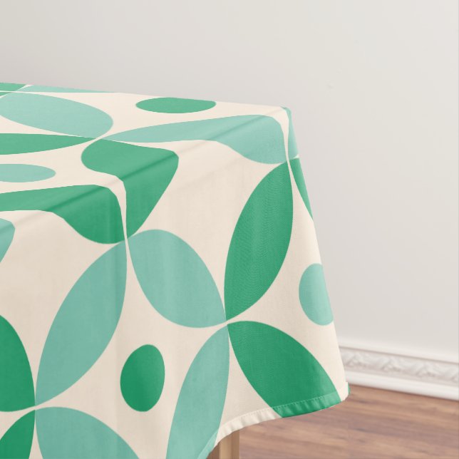 Nappe Motif géométrique moyen élégant en vert (In Situ)