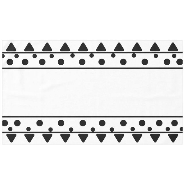 Nappe Motif géométrique noir blanc (Devant (Horizontal))