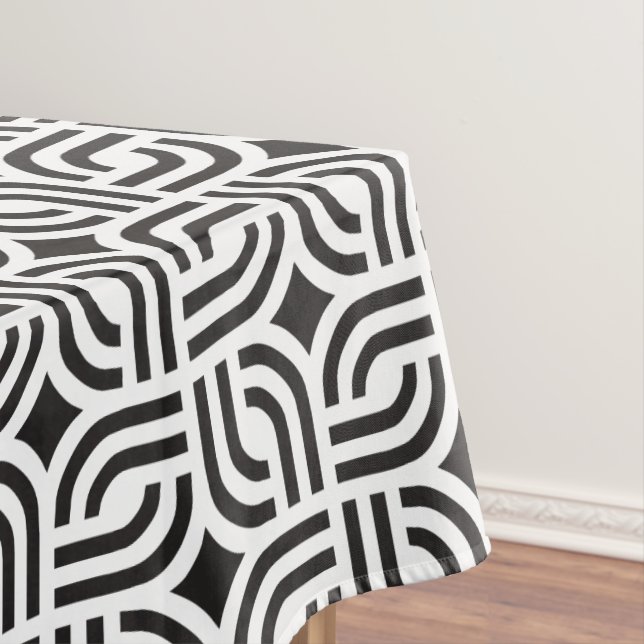 Nappe Motif géométrique noir blanc (In Situ)