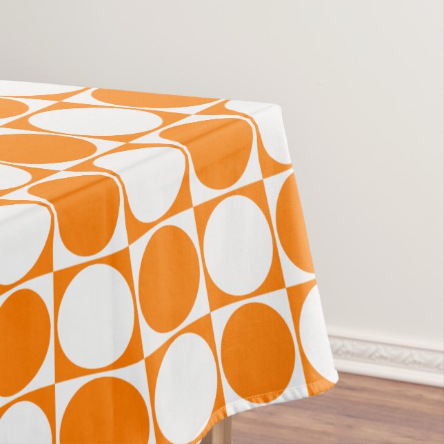 Nappe Motif graphique orange et blanc (In Situ)