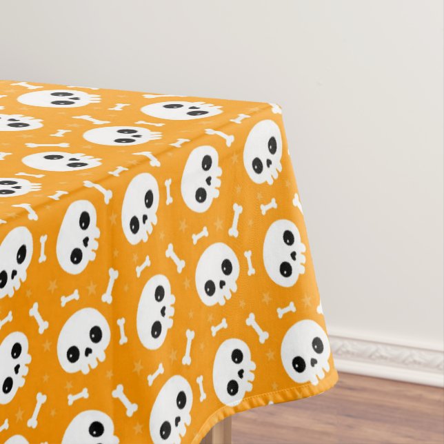 Nappe Motif Halloween crâne et os mignon (In Situ)