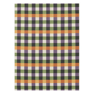 Nappe Motif Halloween vert, violet et noir en vichy