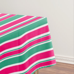Nappe Motif horizontal rayé rouge-vert