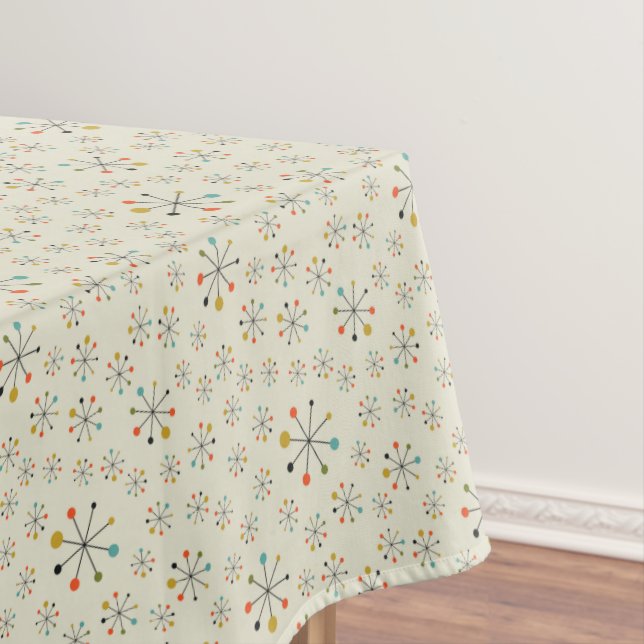 Nappe Motif inspiré atomique de la moitié du siècle (In Situ)