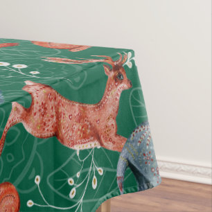 Nappe Motif intrigué d'animaux de la forêt