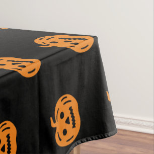 Nappe Motif Jack-o'-lantern noir orange d'Halloween