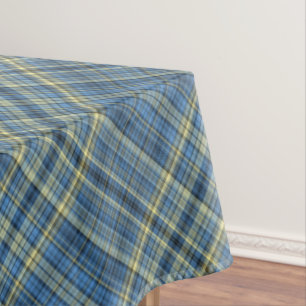 Nappe Motif jaune et bleu de tartan
