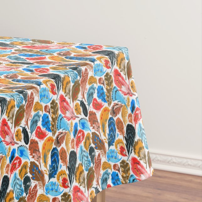 Nappe Motif lumineux avec plumes d'oiseaux (In Situ)
