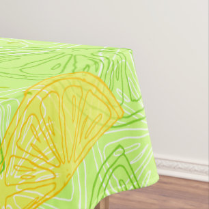 Nappe Motif lumineux de citrons d'agrume de vert de