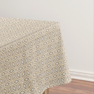Nappe Motif Mandala Gris Beige Taupe Marron Rétro Chic