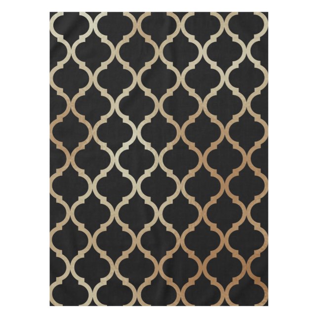 Nappe Motif marocain d'or moderne simple et élégant| (Devant)