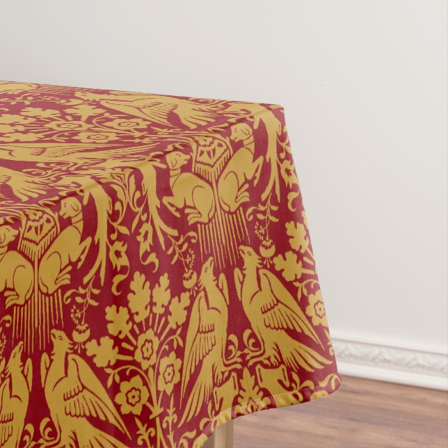 Nappe Motif Médiéval Hawk Et Hound (In Situ)