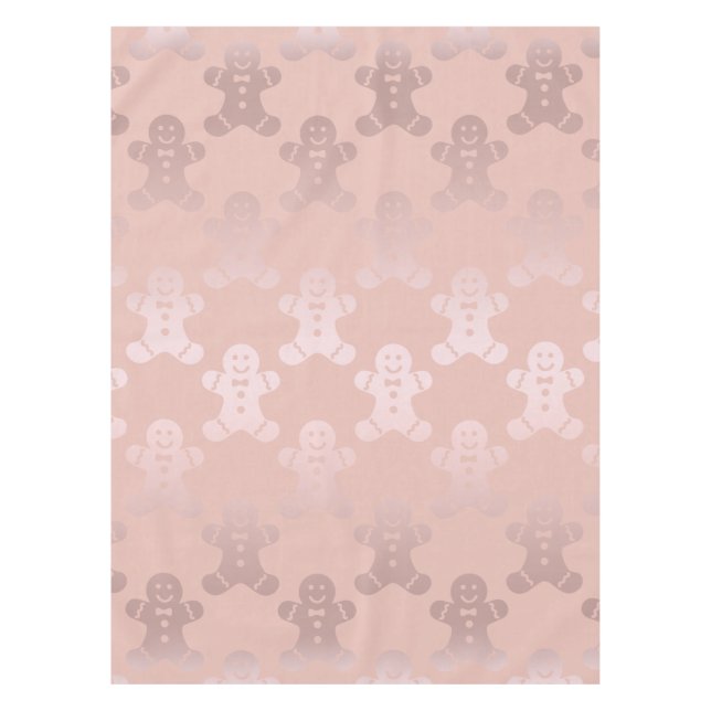 Nappe Motif mignon de bonhomme en pain d'épice d'or de (Devant)