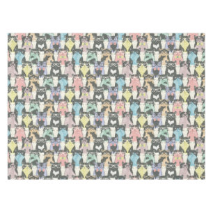 Nappe Motif mignon de chats de hippie