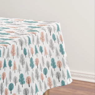 Nappe Motif mignon de forêt de griffonnage