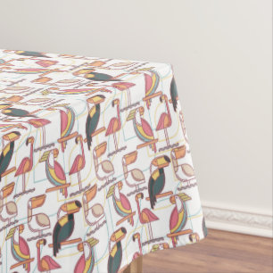 Nappe Motif moderne avec les oiseaux tropicaux