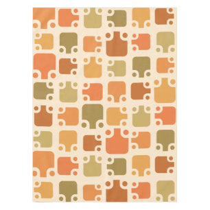 Nappe Motif moderne du milieu du siècle Ochre