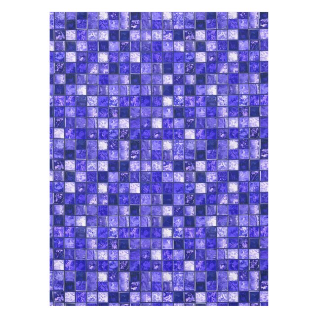 Nappe Motif mosaïque bleu (Devant)