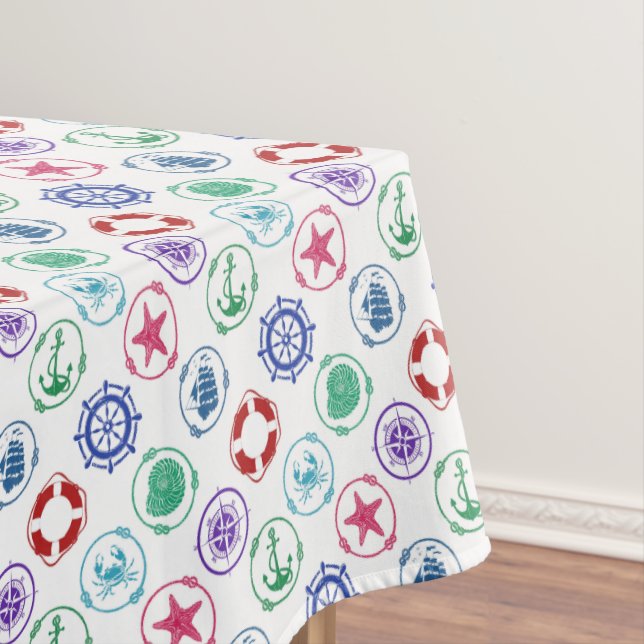 Nappe Motif nautique coloré (In Situ)