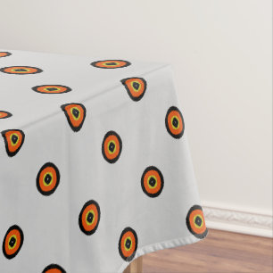 Nappe Motif noir vert orange