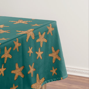 Nappe Motif orange d'étoiles de mer