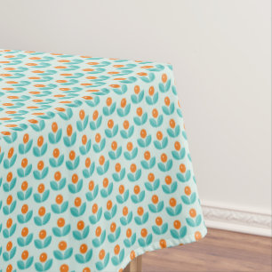 Nappe Motif orange géométrique de style scandinave