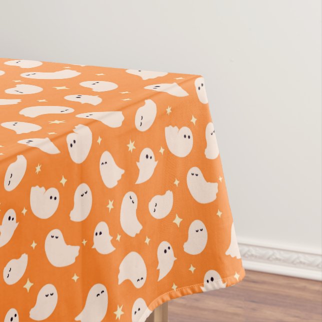 Nappe Motif Orange Ghost Doodle (In Situ)