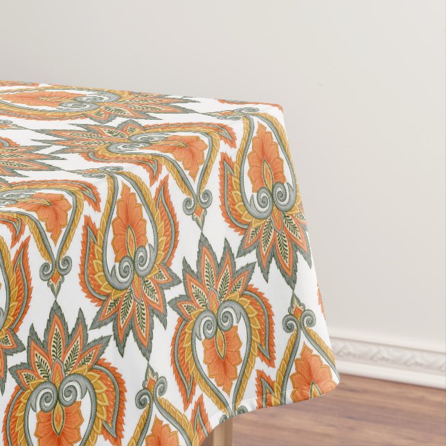 Nappe Motif Orange Paisley (In Situ)