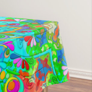 Nappe Motif Peint À La Main Et Numériquement Art 18