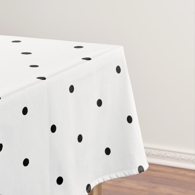 Nappe Motif Pois noir blanc classique  (In Situ)