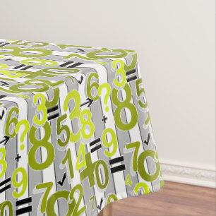 Nappe Motif rétro lumineux arithmétique mathématique col