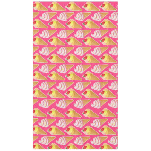 Nappe Motif rose Kawaii avec crème glacée aux fraises