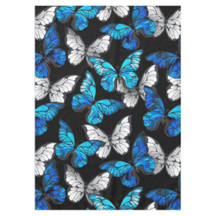 Nappe Motif sans couleur foncée avec papillons bleus Mor