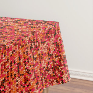 Nappe Motif scandinave abstrait vêtu à l'ombre rouge