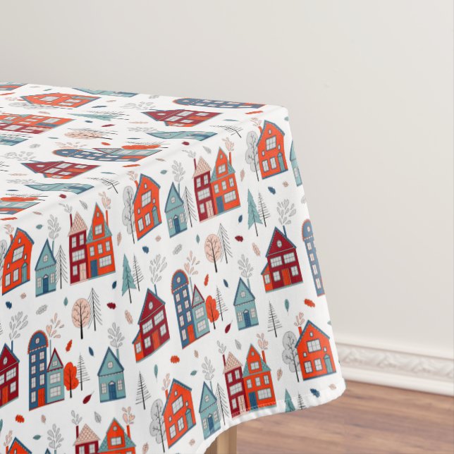 Nappe Motif scandinave d'art populaire de Chambre (In Situ)