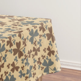 Nappe Motif Shamrock gris et Brown