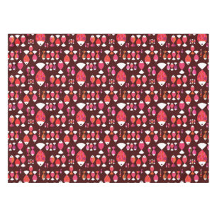 Nappe Motif sous-marin de rétros poissons abstraits