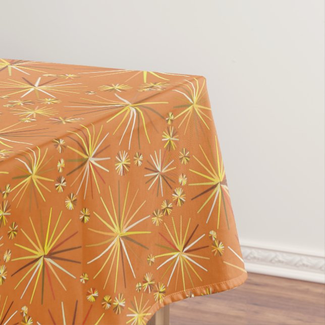 Nappe Motif Spoutnik du milieu du siècle, Terracotta (In Situ)