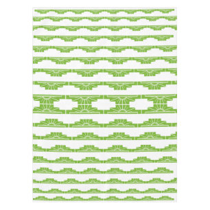 Nappe Motif Sunburst Art Déco en blanc et chaux