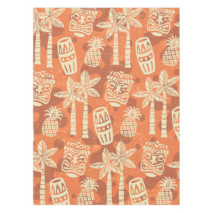 Nappe Motif Tiki Rétro Moderne du Milieu du Siècle