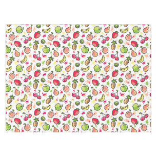 Nappe motif tiré par la main de fruits