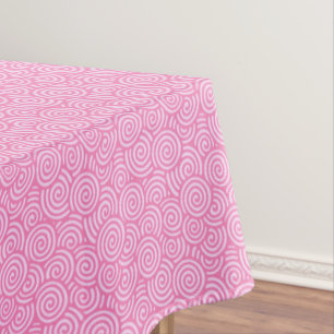 Nappe Motif tourbillon japonais - menthe poivrée rose