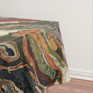 Nappe Motif tourbillonnant de tons terreux abstraits