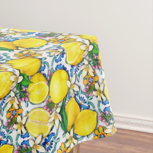 Nappe Motif traditionnel méditerranéen aux citrons (In Situ)
